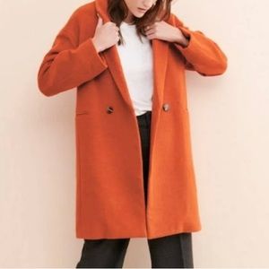 NEW without tag - Cecilie Copenhagen Burnt Orange Sugar + Spice Overcoat XS $599